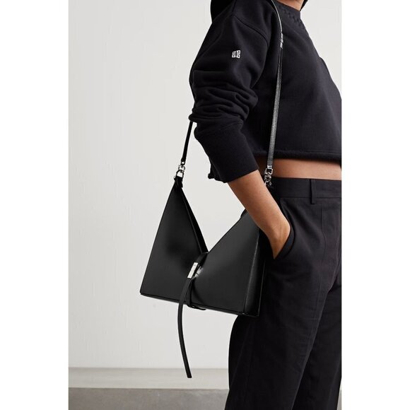 Givenchy Small Cut Out Bag in Black Leather Unisex Shoulder Handbag Purse - Picture 16 of 16